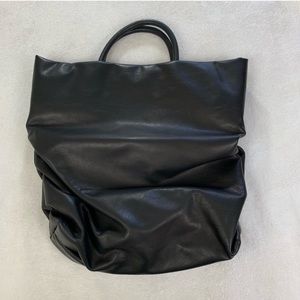Maison Martin Margiela Leather Bubble Black Tote